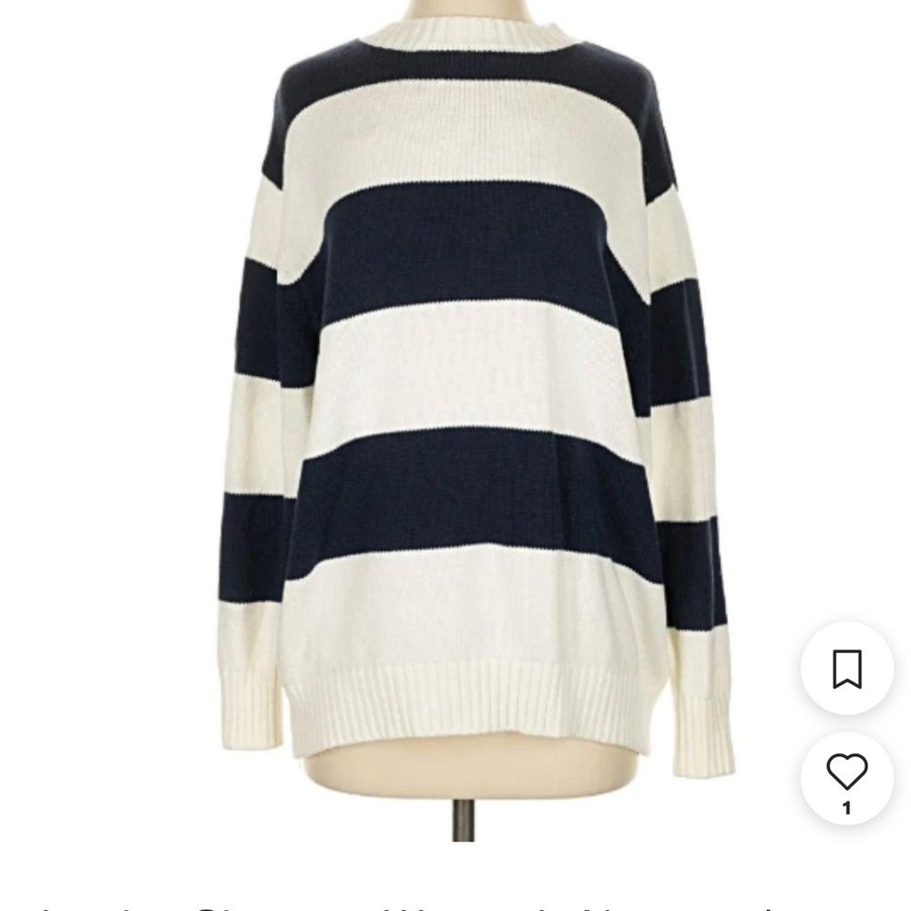 Jessica Simpson Navy and Cream Striped Sweater